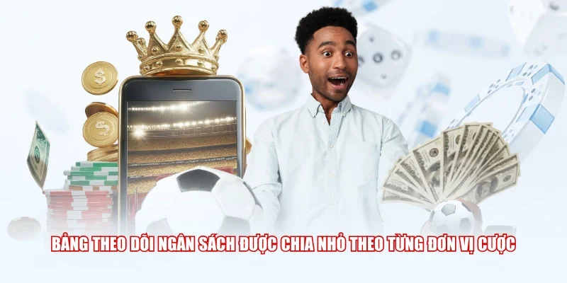 Bảng theo dõi ngân sách được chia nhỏ theo từng đơn vị cược